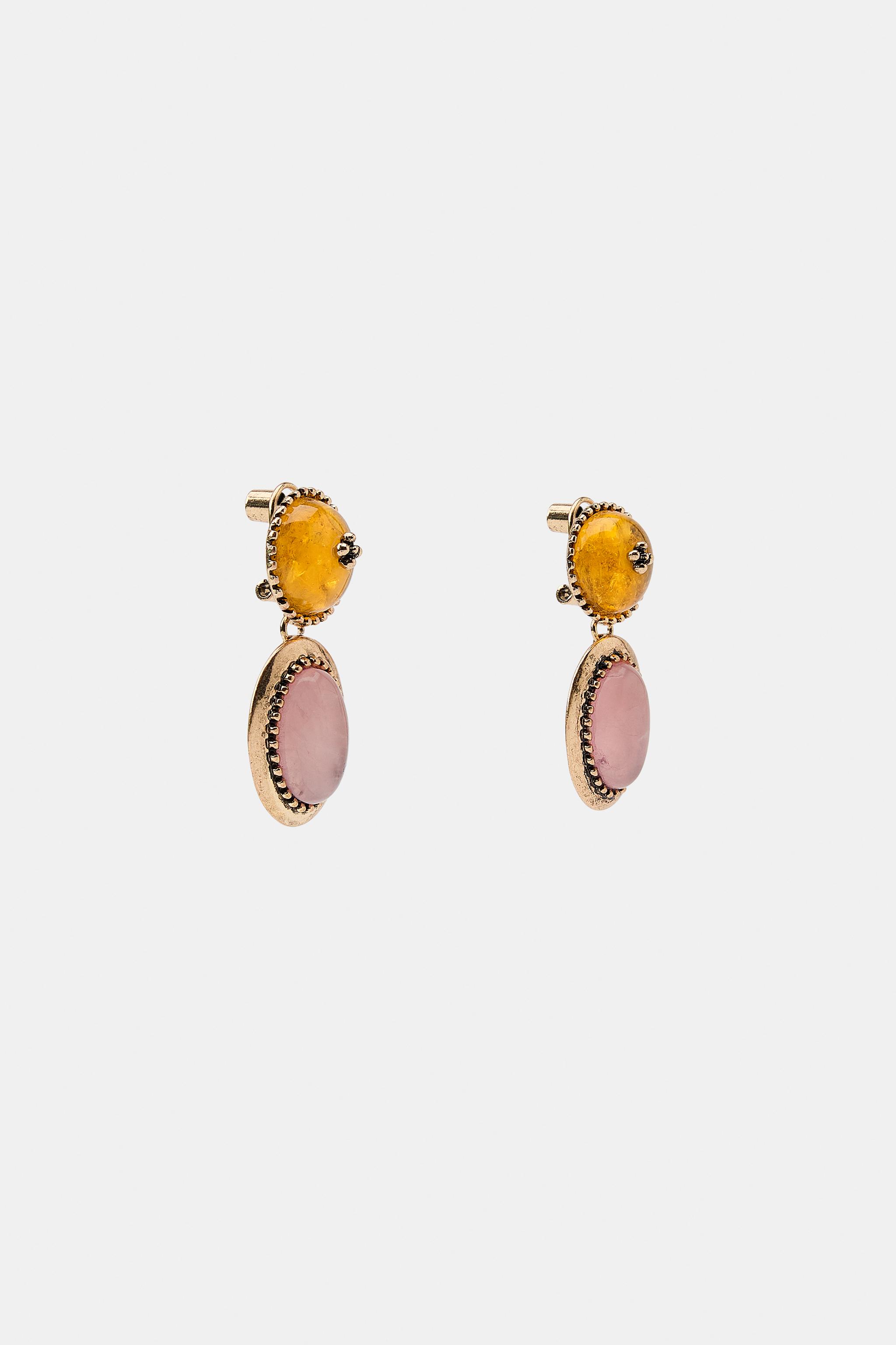 BOUCLES D'OREILLES FORMES PIERRES